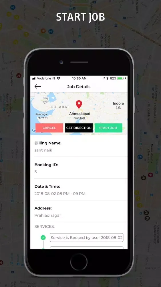 Tangkapan layar Call'a Truckkate Provider