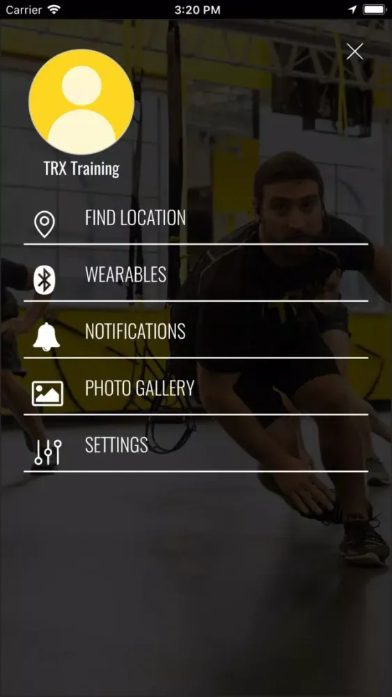 Capturas de pantalla de TRX Training Center.