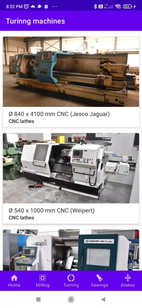 CNC Turning machines Screenshots