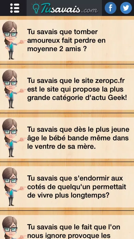 Captures d'écran de TuSavais