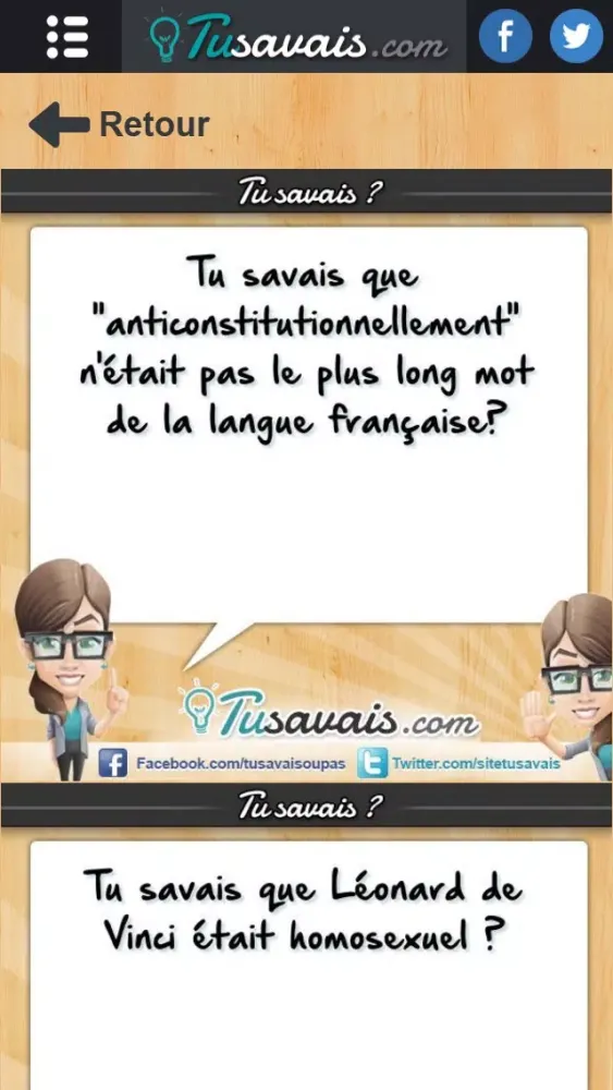 Captures d'écran de TuSavais