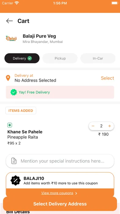 Скриншоты Balaji Pure Veg