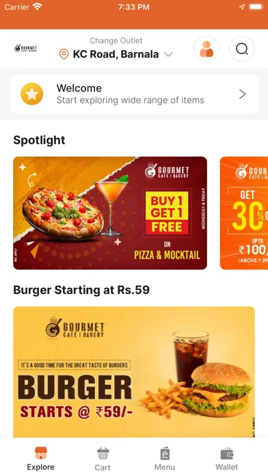 Gourmet Cafe & Bakery स्क्रीनशॉट