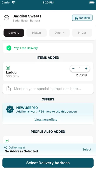 Screenshot di Jagdish Sweets