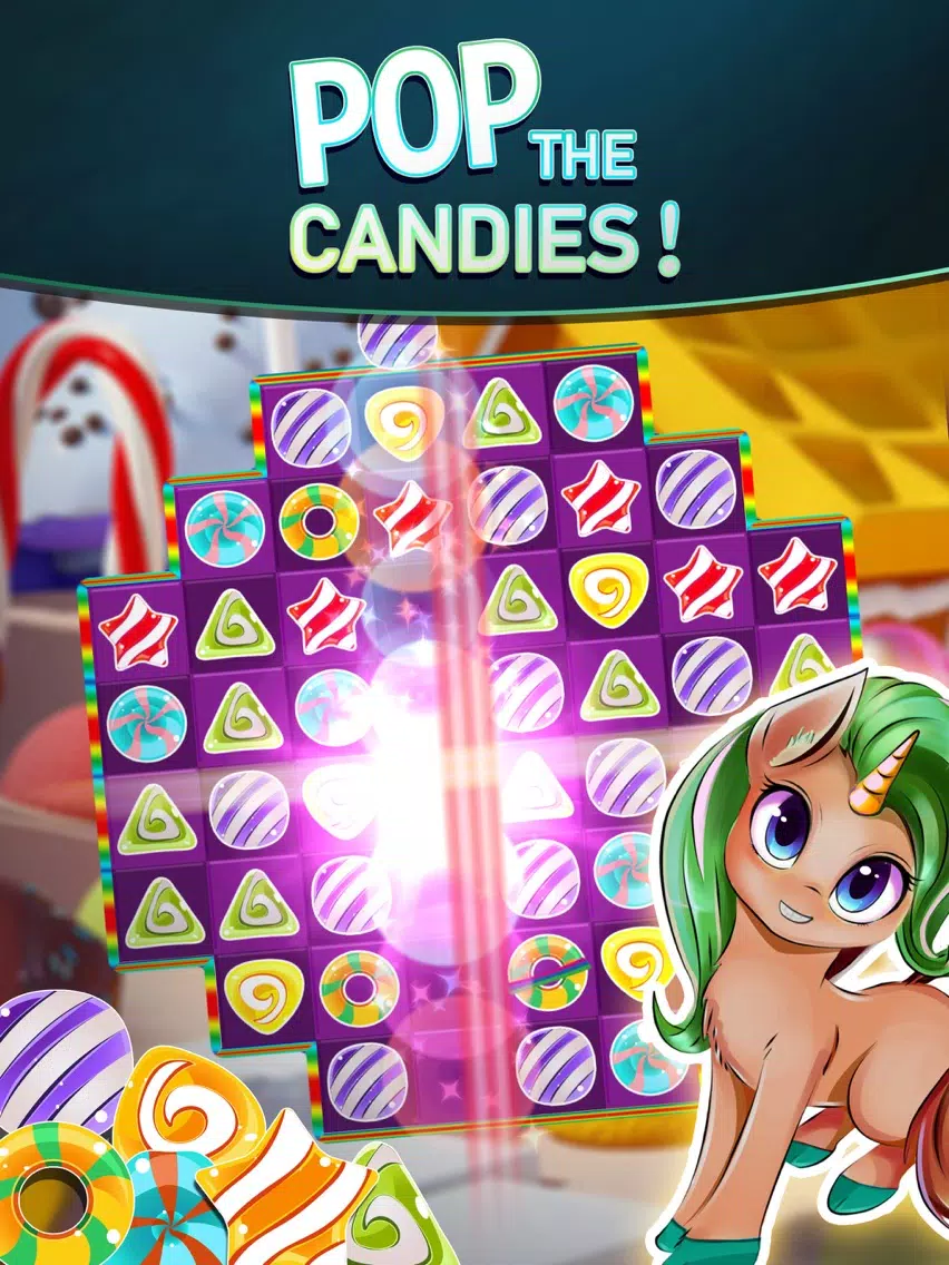 Magic Unicorn pop match 3 iPad  Screenshots