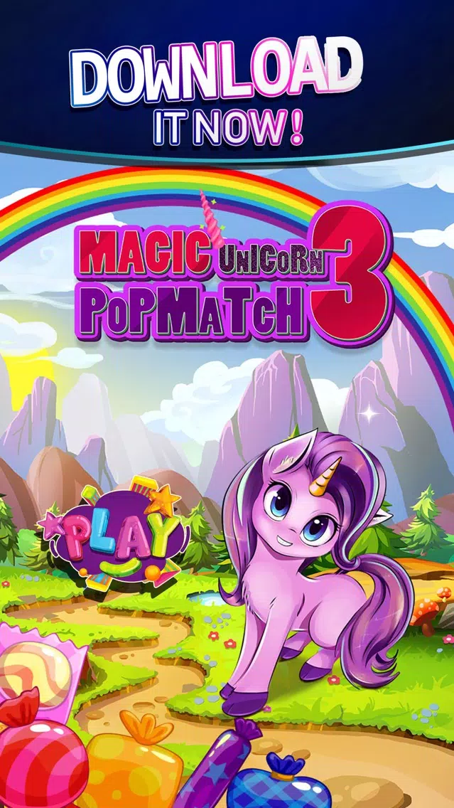 Magic Unicorn pop match 3 Screenshots