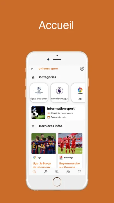 Capturas de tela do Univers Sport