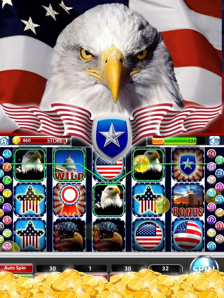 'A New American Slot Machine - a Free Classic Deluxe Casino Adventure iPad Screenshots