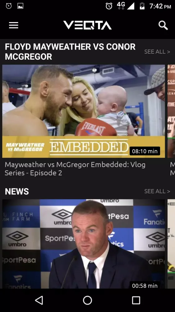 Zrzuty ekranu VEQTA Sports