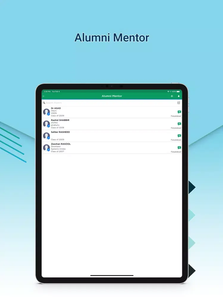 Captures d'écran de TUF-Alumni iPad 