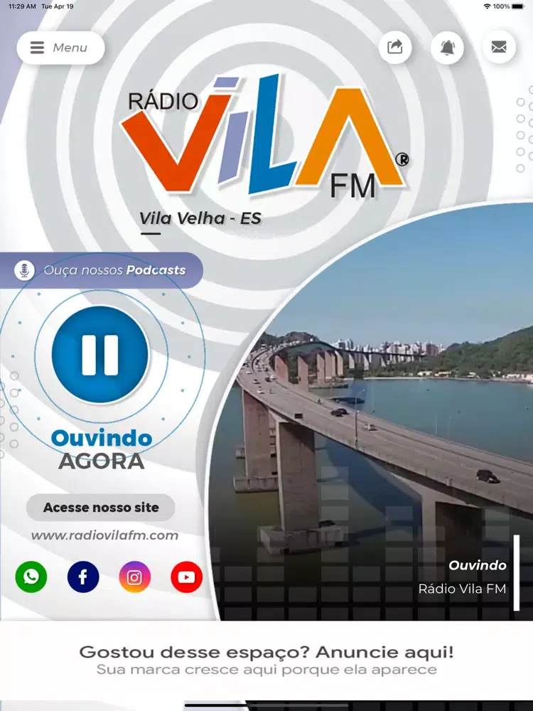Rádio Vila FM iPad  سکرین شاٹس