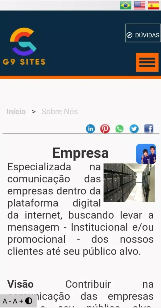Agência G9 Sites Screenshots