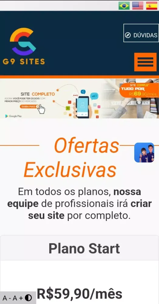 Agência G9 Sites Screenshots