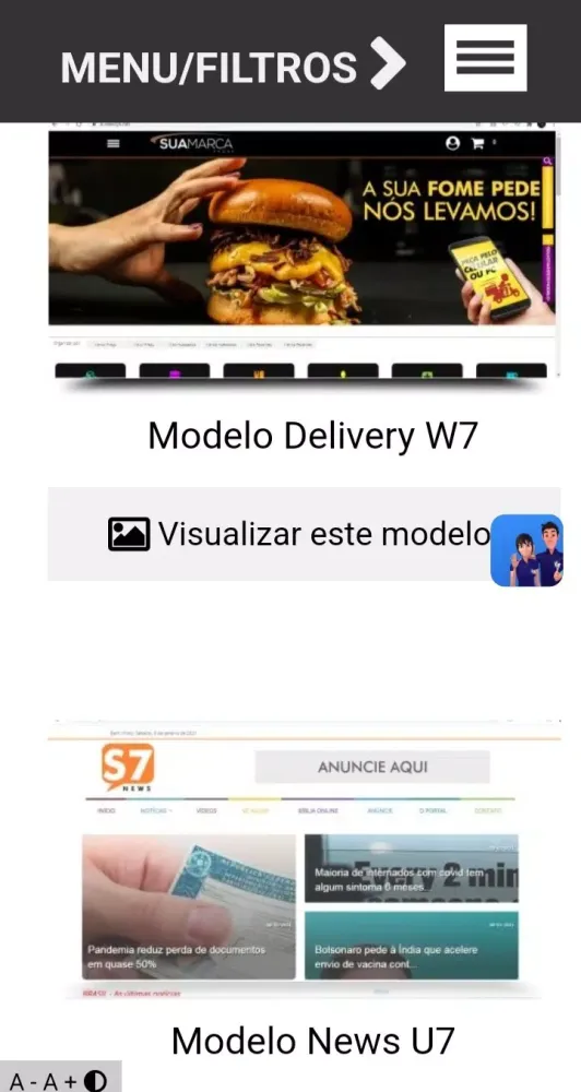 Agência G9 Sites Screenshots