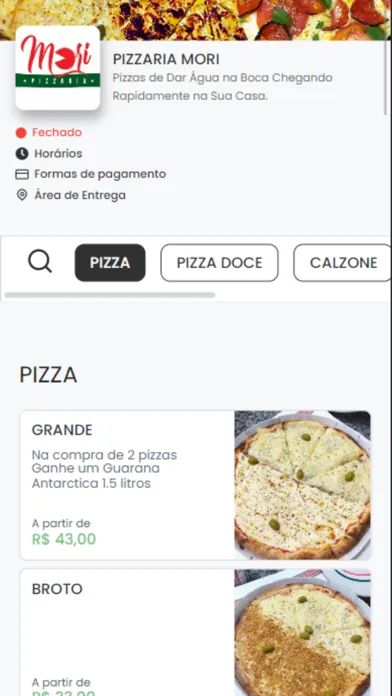 Pizzaria Mori سکرین شاٹس