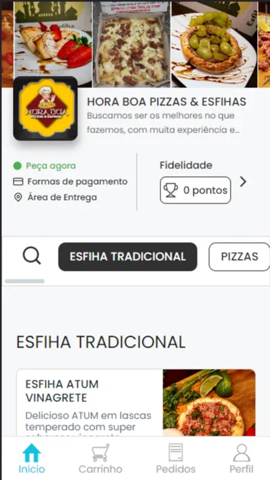Ảnh chụp màn hình của HORA BOA PIZZAS & ESFIHAS