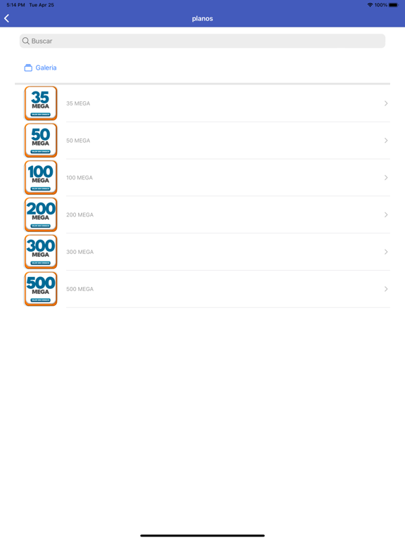 ภาพหน้าจอของ G-link Fibra iPad 