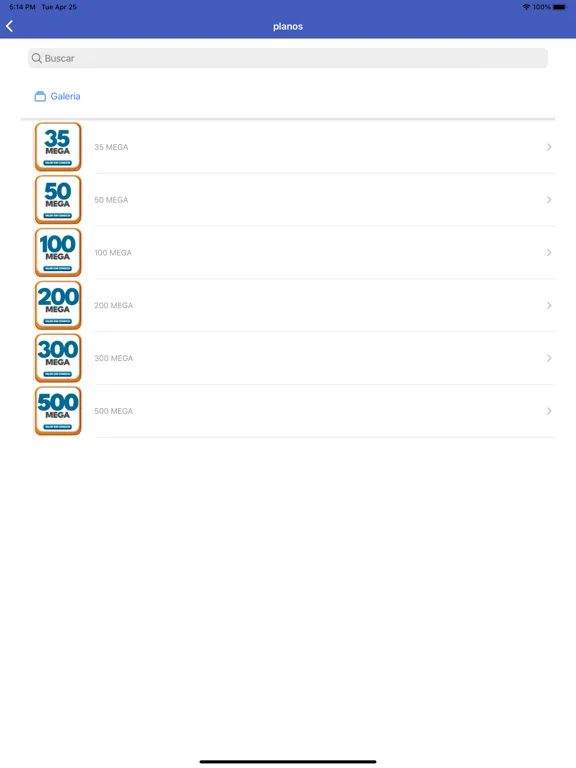 Zrzuty ekranu G-link Fibra iPad 