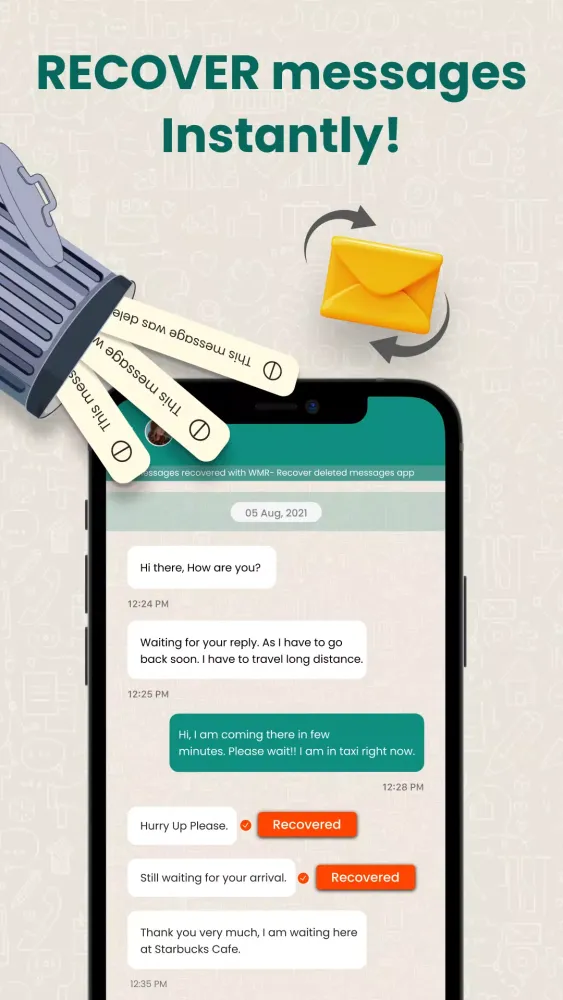 Tangkapan layar WMR - Recover Deleted Messages