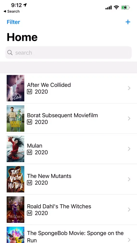 Ảnh chụp màn hình của Watched