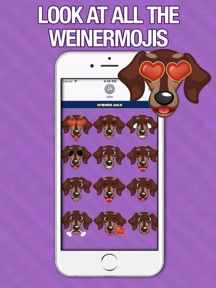 Скриншоты WeinerMoji - Dachshund Emoji & Stickers! iPad 