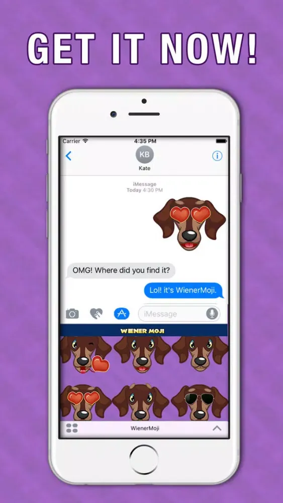 Скриншоты WeinerMoji - Dachshund Emoji & Stickers!