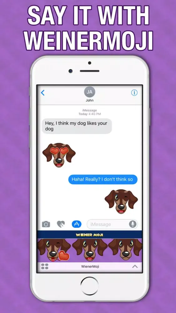 Скриншоты WeinerMoji - Dachshund Emoji & Stickers!