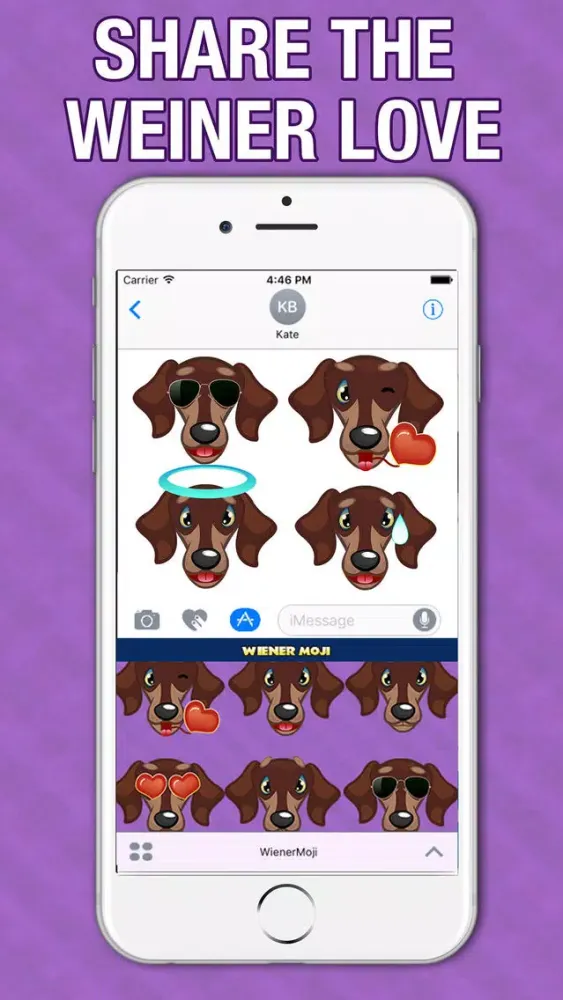 Скриншоты WeinerMoji - Dachshund Emoji & Stickers!