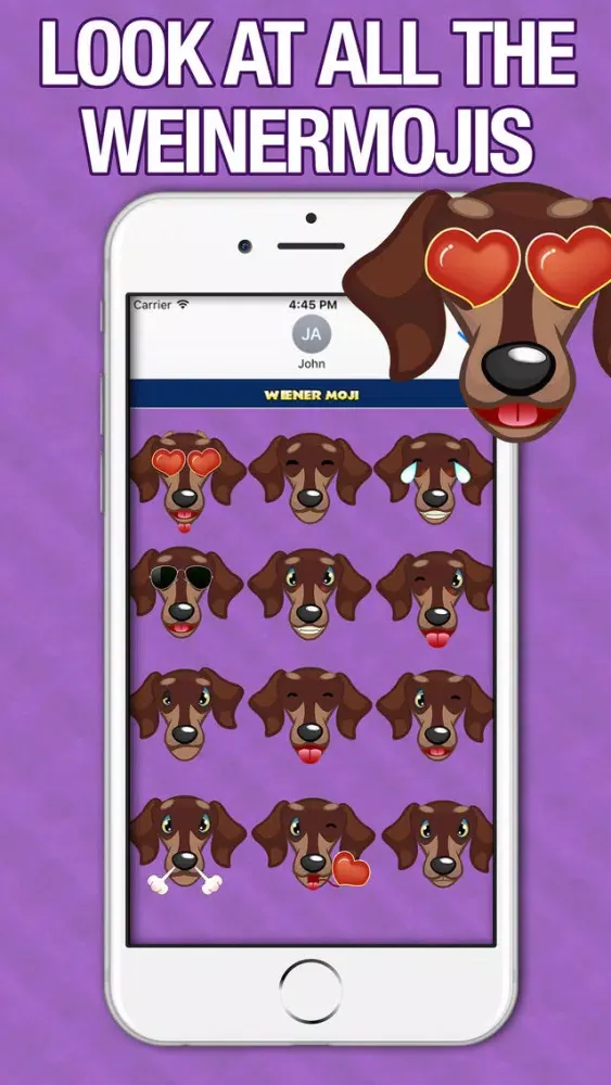 Скриншоты WeinerMoji - Dachshund Emoji & Stickers!