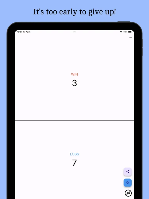 Win-Loss Counter iPad 應用截圖