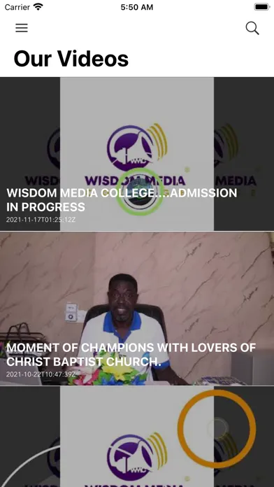 Capturas de tela do Wisdom Radio Gh