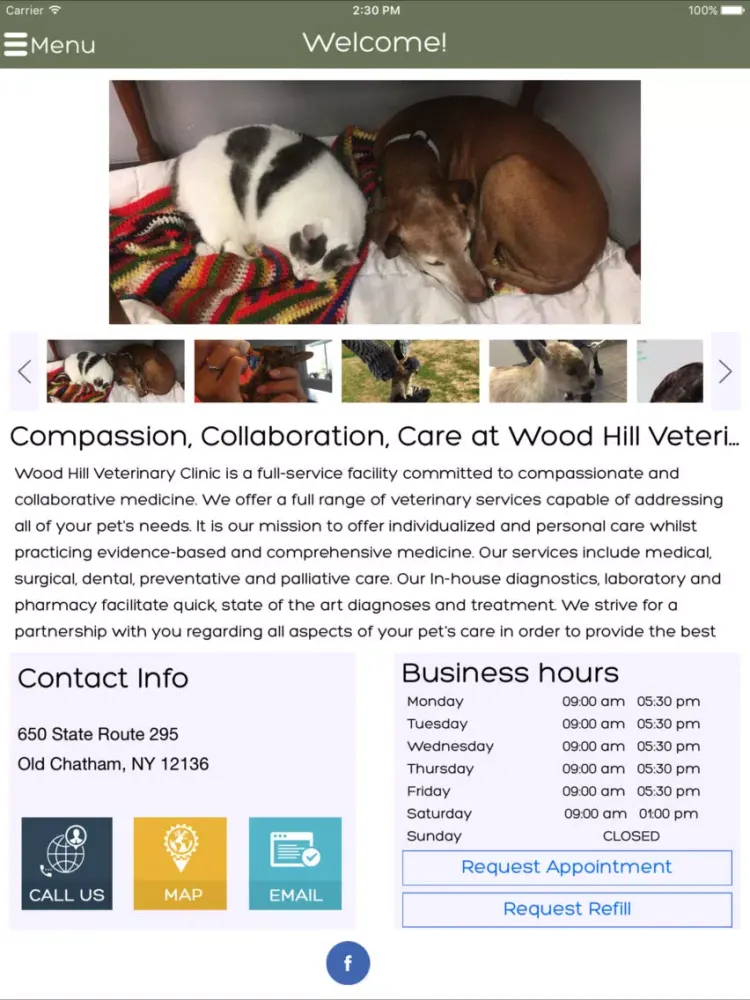 Wood Hill Veterinary Clinic iPad  سکرین شاٹس