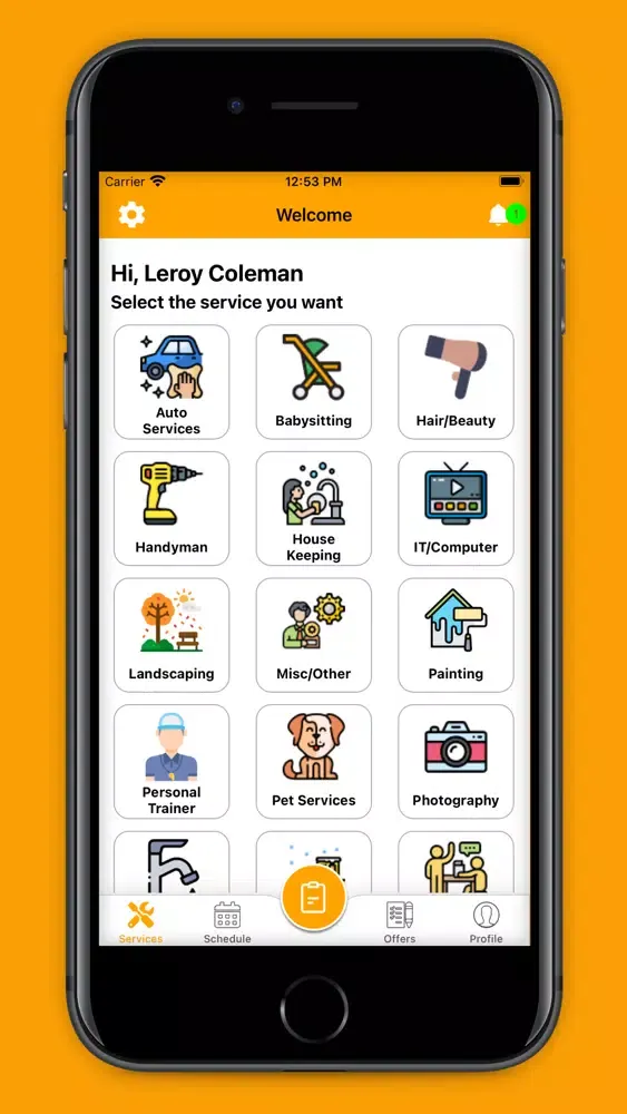 Capturas de tela do Workman App