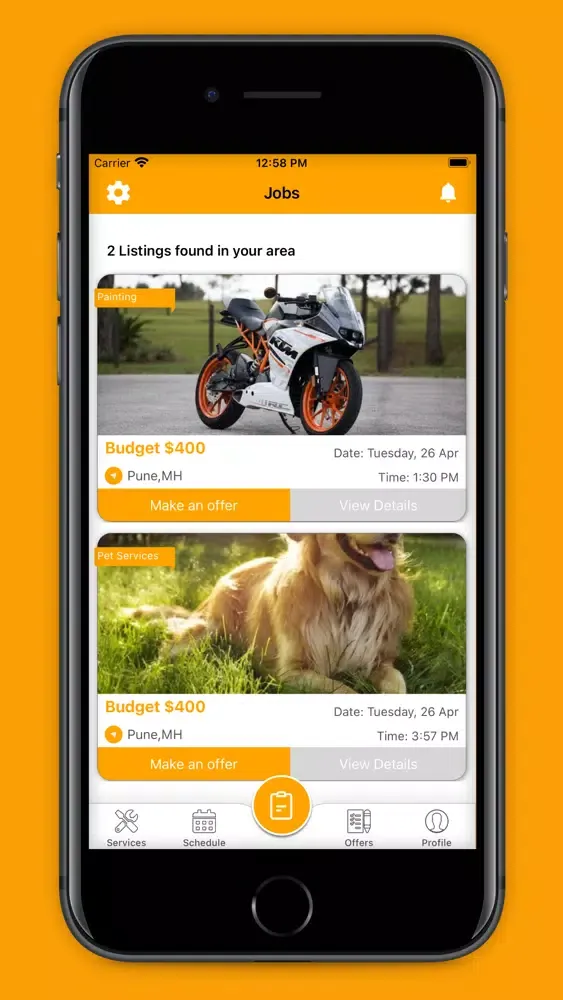 Capturas de tela do Workman App