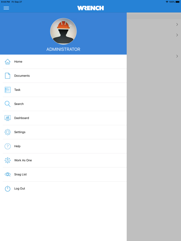Tangkapan layar SmartProject iPMS iPad 