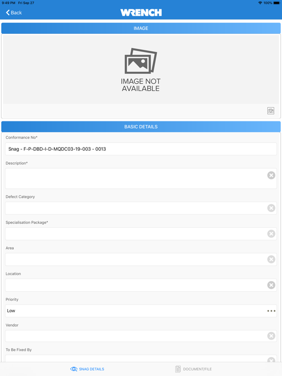 Tangkapan layar SmartProject iPMS iPad 