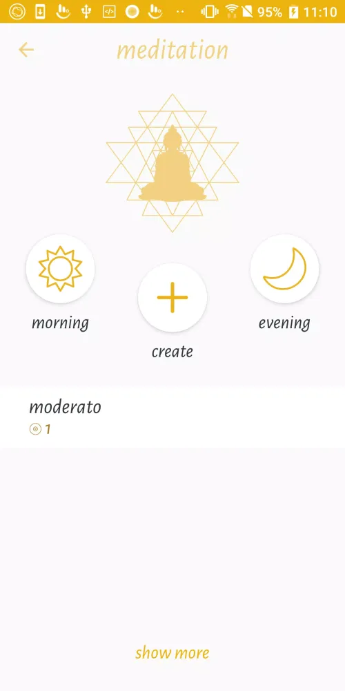 Capturas de tela do Yantra Meditation