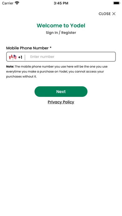 Yodel App स्क्रीनशॉट