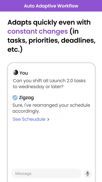 Capturas de tela do Zigzag AI-Copilot for teamwork