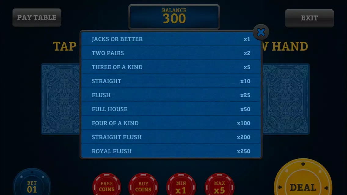 Royal Video Poker - All American, Jacks or Better, & Bonus Flush स्क्रीनशॉट