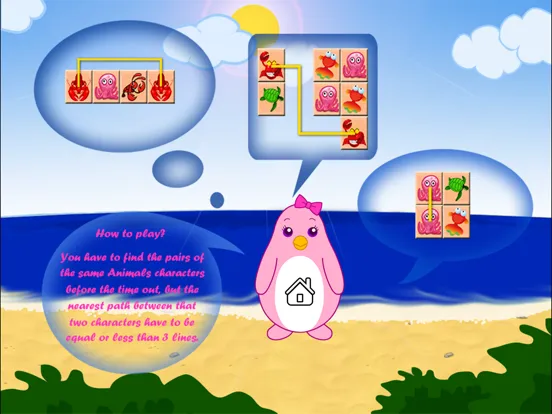 Bird Beach - memo brain to match same classic pet cards iPad  Screenshots