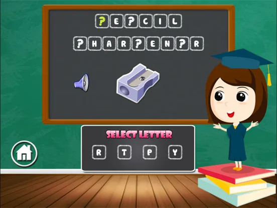 Missing Letter, Find The Word And Spelling iPad 应用截图