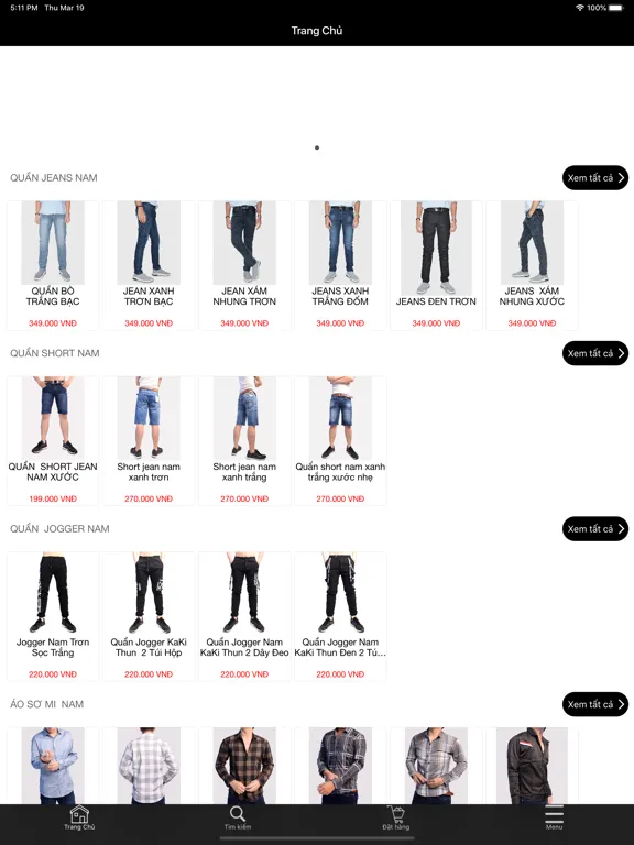 Quần jeans nam - Quần bò nam iPad Screenshots