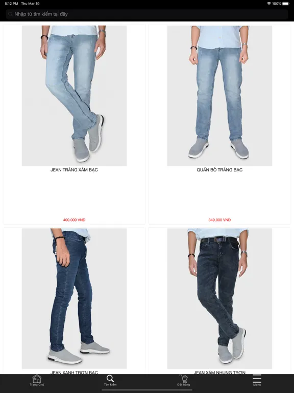 Quần jeans nam - Quần bò nam iPad Screenshots