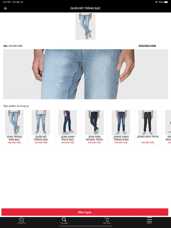 Quần jeans nam - Quần bò nam iPad Screenshots