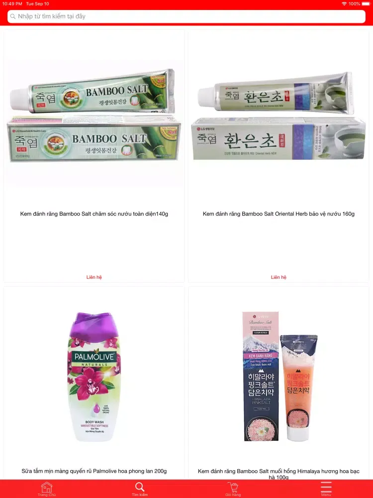 ภาพหน้าจอของ VHBMart - Siêu thị Vì Hòa Bình iPad 