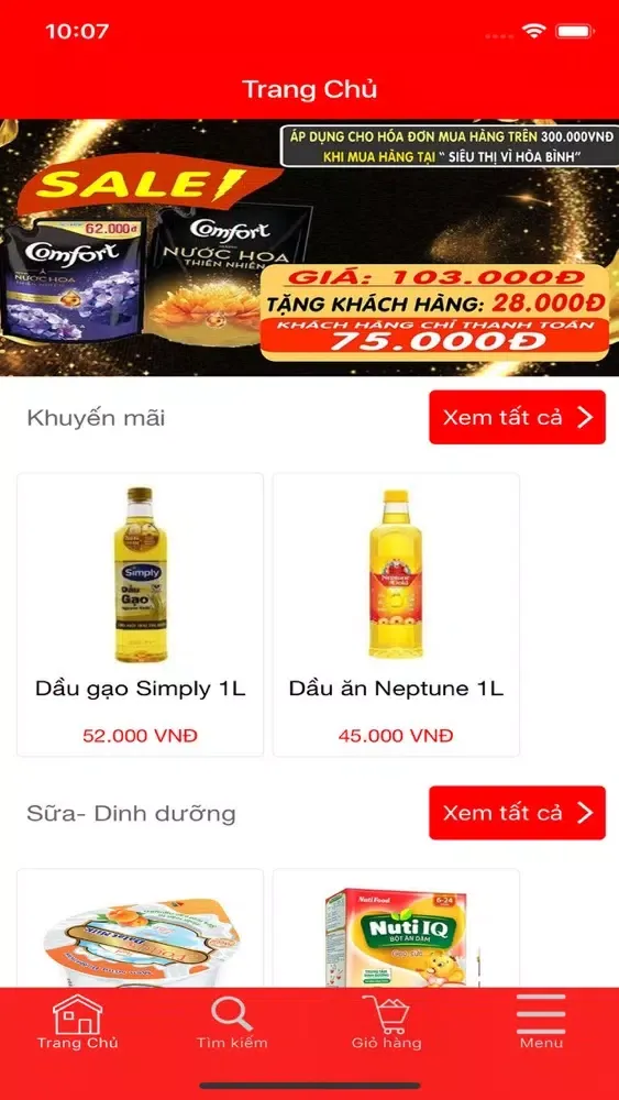 ภาพหน้าจอของ VHBMart - Siêu thị Vì Hòa Bình