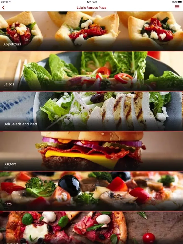 Luigi Famous Pizza iPad  سکرین شاٹس