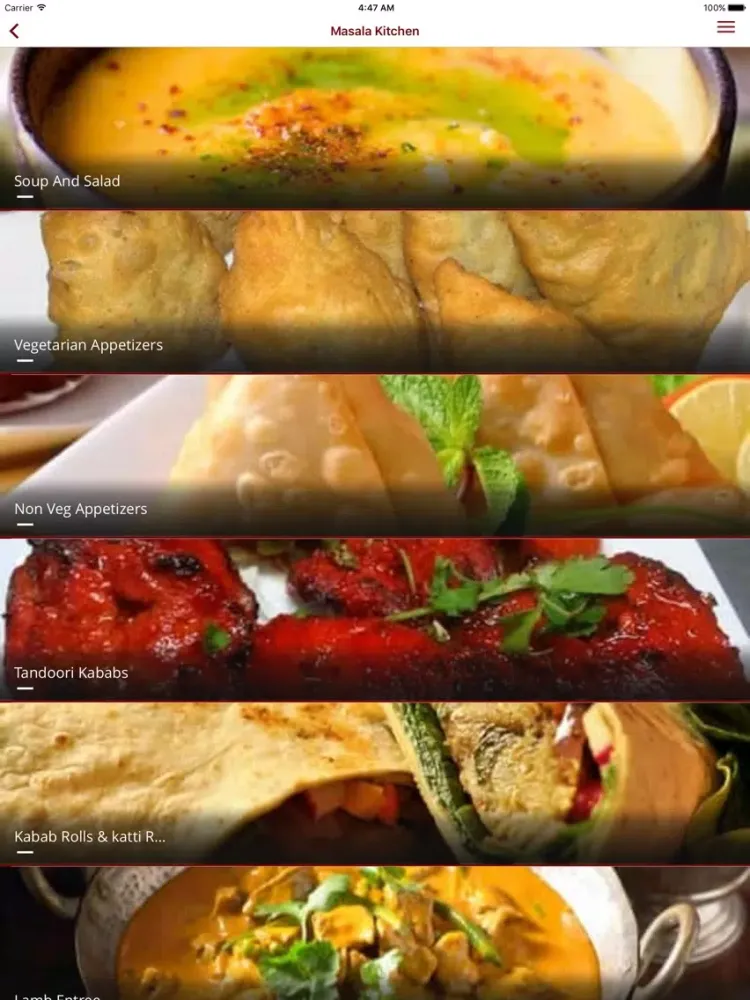Masala Kitchen NJ iPad  Ekran Görüntüleri