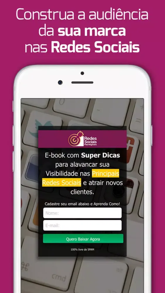 Capturas de pantalla de Redes Sociais para Negócios